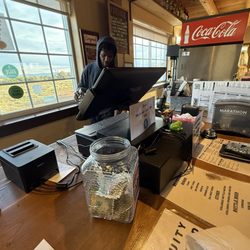 Upper Crust Pizza - Eldorado - This employee said we could not eat In the establishment because we called ahead.   We called ahead because we are hauling horses.