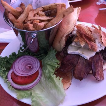 Big Pink - French Onio burger with fries - Pizza Near Me - Miami Beach, Florida