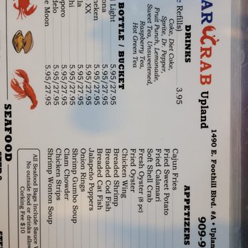 Star Crab - the menu of the restaurant - Cajun/Creole Near Me - Upland, California Star Crab - the menu of the restaurant - Cajun/Creole Near Me - Upland, California