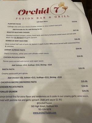 Menu photo 5 Orchid7 Fusion Bar & Grill Dedham, MA Menu photo 5 Orchid7 Fusion Bar & Grill Dedham, MA