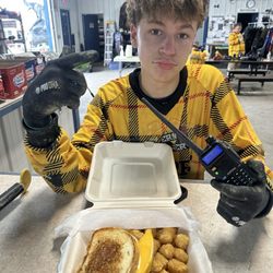 Wouters's Sports Bar & Grill - Epic grilled cheese sandwich meal tired kid who's gotten shot at with paintballs all day as a referee lol!