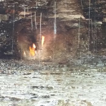Eternal Flame Falls - A trickle of a waterfall over the flame - Hiking Near Me - Orchard Park, New York Eternal Flame Falls - A trickle of a waterfall over the flame - Hiking Near Me - Orchard Park, New York