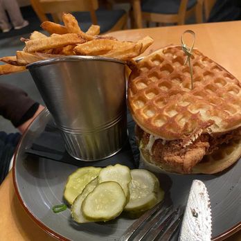 The Smoking Trout - Chicken and waffles sandwich - Seafood Near Me - Marlborough, New Hampshire The Smoking Trout - Chicken and waffles sandwich - Seafood Near Me - Marlborough, New Hampshire