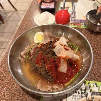 Gung Jung Restaurant - 31. Bibim-naengmyeon (비빔냉면)/ Spicy Mixed Buckwheat Noodle - Korean Near Me - Rowland Heights, California Gung Jung Restaurant - 31. Bibim-naengmyeon (비빔냉면)/ Spicy Mixed Buckwheat Noodle - Korean Near Me - Rowland Heights, California