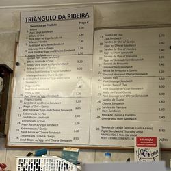 Triângulo da Ribeira - Menu prices, so cheap