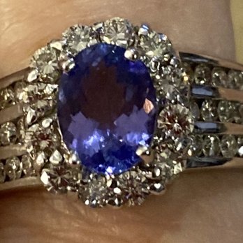 Chipper's Jewelry - Tanzanite and Diamond 18k ring. - Jewelry Near Me - Bonney Lake, Washington Chipper's Jewelry - Tanzanite and Diamond 18k ring. - Jewelry Near Me - Bonney Lake, Washington