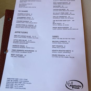 Proof on Main - Menu 5-14-25 - New American Near Me - Louisville, Kentucky Proof on Main - Menu 5-14-25 - New American Near Me - Louisville, Kentucky