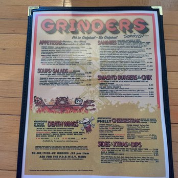 Grinders - Menu Front - Pizza Near Me - Kansas City, Missouri Grinders - Menu Front - Pizza Near Me - Kansas City, Missouri