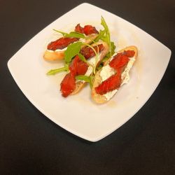 Lucy's - Blueberry gravlax crostini
