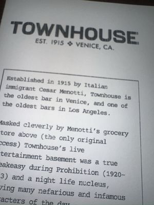 Menu photo 2 Townhouse Cocktails Venice, CA Menu photo 2 Townhouse Cocktails Venice, CA