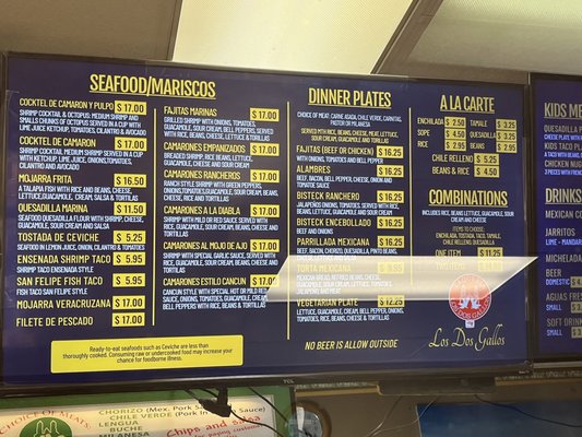 Menu photo 2 Taqueria Los Dos Gallos Concord, CA