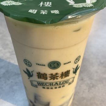Hechalou - Osmanthus Oolong Tea Latte with Sesame Jelly - Bubble Tea Near Me - Alhambra, California Hechalou - Osmanthus Oolong Tea Latte with Sesame Jelly - Bubble Tea Near Me - Alhambra, California