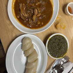 Mbuzi Mchuzi/Goat Stew with Kwanga