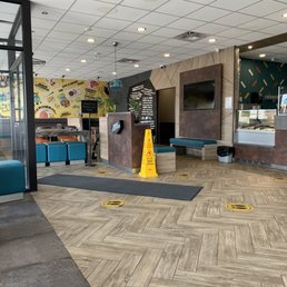 the inside of a restaurant