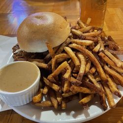 The Whiskeyjack Restaurant and Tavern - Pulled pork and fries