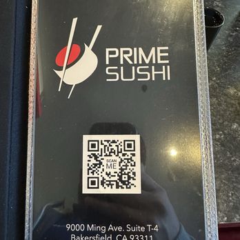 Prime Sushi - Outside of menu - Sushi Bars Near Me - Bakersfield, California