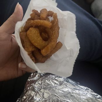 Fred's Downtown Philly - Onion Straws - quantity was very small for 2.99 plus tax - Cheesesteaks Near Me - Bedford, Texas