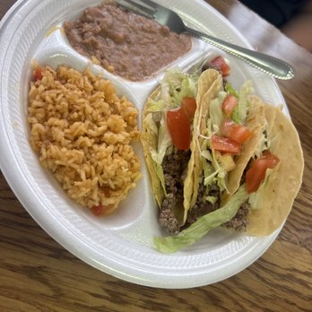 Poco Mexico - Two crunchy one soft taco -beans and rice - Mexican Near Me - Fort Davis, Texas Poco Mexico - Two crunchy one soft taco -beans and rice - Mexican Near Me - Fort Davis, Texas