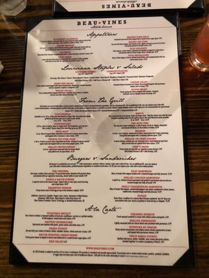 Menu photo 3 Beau Vines Steakhouse Ruston, LA Menu photo 3 Beau Vines Steakhouse Ruston, LA