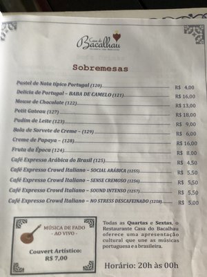 Menu photo 5 Casa do Bacalhau João Pessoa, PB Menu photo 5 Casa do Bacalhau João Pessoa, PB