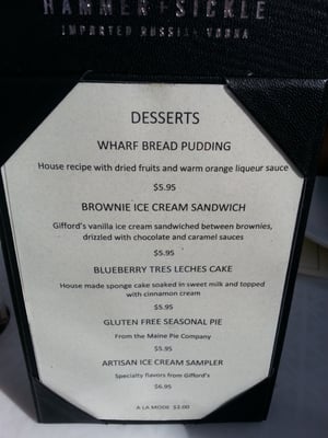 Menu photo 8 Arundel Wharf Restaurant Kennebunkport, ME