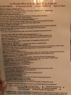 Menu photo 2 La Rivista Kilkenny, KK Menu photo 2 La Rivista Kilkenny, KK