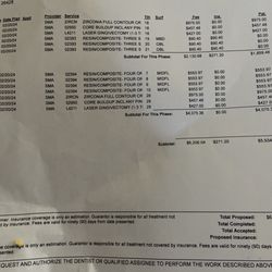 Coast Dental - Made up bill from Coast Dental