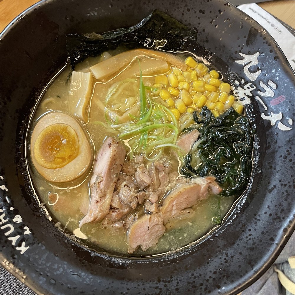 Kyuramen - Brookline - Chicken ramen. He's a baby and couldn't finish it - Ramen Near Me - Brookline, Massachusetts Kyuramen - Brookline - Chicken ramen. He's a baby and couldn't finish it - Ramen Near Me - Brookline, Massachusetts