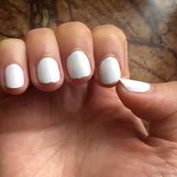 Manicure after 1 day. Did nothing hard on my nails :(. Manicure after 1 day. Did nothing hard on my nails :(.