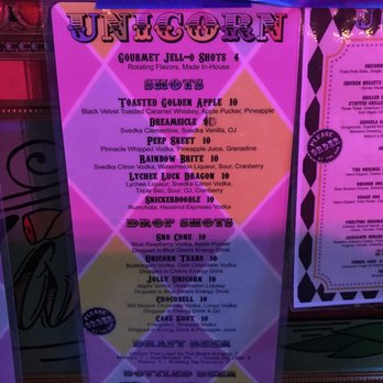 Unicorn - menu 1/3 - New American Near Me - Seattle, Washington