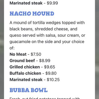 Bubba’s Burrito Bar - Description of my nachos. As to what I received.  So make sure you double check. - Tacos Near Me - Islip, New York