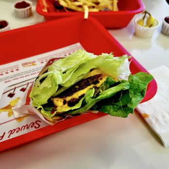 In-N-Out Burger - 3X3 protein style burger with ketchup mayo onion and lettuce. - Burgers Near Me - Indio, California In-N-Out Burger - 3X3 protein style burger with ketchup mayo onion and lettuce. - Burgers Near Me - Indio, California