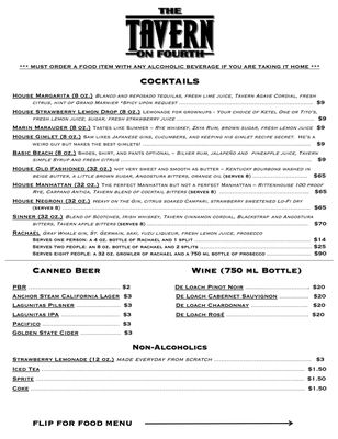Menu photo 2 The Tavern on Fourth San Rafael, CA Menu photo 2 The Tavern on Fourth San Rafael, CA