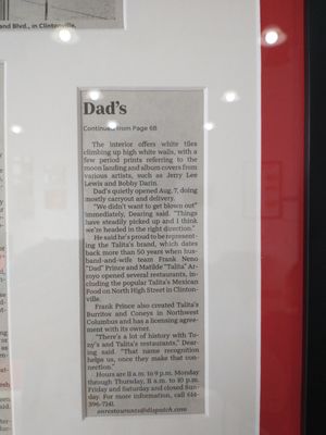 Menu photo 4 Dad's Coneys and Wraps Graceland Columbus, OH