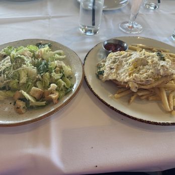 Skates On The Bay - Open face Open-Faced Crab Sandwich, Romaine Caesar Salad - Seafood Near Me - Berkeley, California Skates On The Bay - Open face Open-Faced Crab Sandwich, Romaine Caesar Salad - Seafood Near Me - Berkeley, California