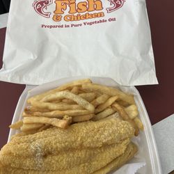 Jordan's Fish, Chicken & Gyros - N Illinois St - 2 Pc Catfish Fillets with fries