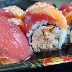 OEC Japanese Express - $14.50 Mars special roll (crawfish topped with salmon and tuna)
