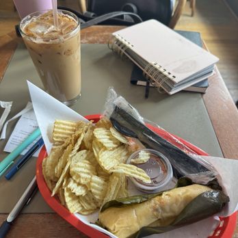 Campesino Coffee House - Chicken Tamale - so so yummy Iced Horchata Iced Latte - Coffee & Tea Near Me - Houston, Texas Campesino Coffee House - Chicken Tamale - so so yummy Iced Horchata Iced Latte - Coffee & Tea Near Me - Houston, Texas