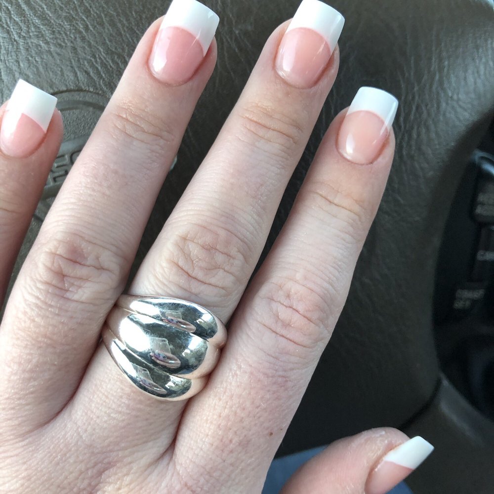 Today's Nails - Pink & white full set gel nails with gel top coat. - Nail Salons Near Me - Anchorage, Alaska Today's Nails - Pink & white full set gel nails with gel top coat. - Nail Salons Near Me - Anchorage, Alaska