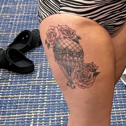 Mr. Tattoo - Hot air balloon tattoo with anchor