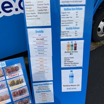 Frost Fairy - the menu and prices on the side of the truck - Food Trucks Near Me - Washington, Pennsylvania Frost Fairy - the menu and prices on the side of the truck - Food Trucks Near Me - Washington, Pennsylvania