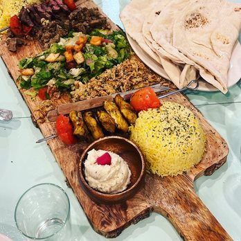 The Garden Restaurant - a platter of food on a table - Lebanese Near Me - Scranton, Pennsylvania The Garden Restaurant - a platter of food on a table - Lebanese Near Me - Scranton, Pennsylvania