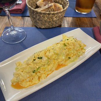 Petra - Egg with leek and cod, generous portion, but bland - Mediterranean Near Me - Barcelona, B