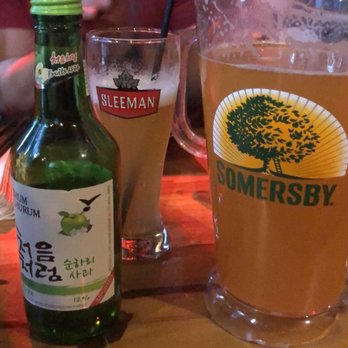 Bar Ganadara - Green Apple Soju and Apple Cider Sommersby - Korean Near Me - Montreal, Quebec