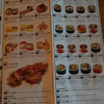 Ubi Sushi - a menu for a sushi restaurant - Sushi Bars Near Me - Montreal, Quebec