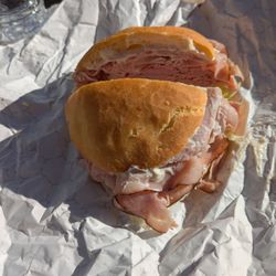 Birch Baked - Delicious ham and Swiss cold sandwich (as opposed to a panini)