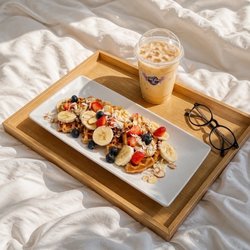 Waffle morning breakfast or any hour to satisfy your paladar with protein and minerals
