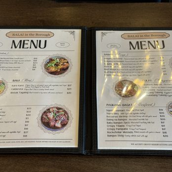 Balai in the Borough - Inside of menu~ (June 2025) - Filipino Near Me - New Westminster, British Columbia