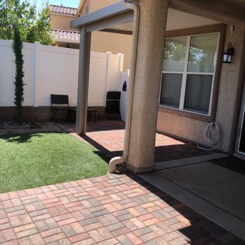 Armando Patios - One side of the patio and pavers added. - Patio Coverings Near Me Armando Patios - One side of the patio and pavers added. - Patio Coverings Near Me