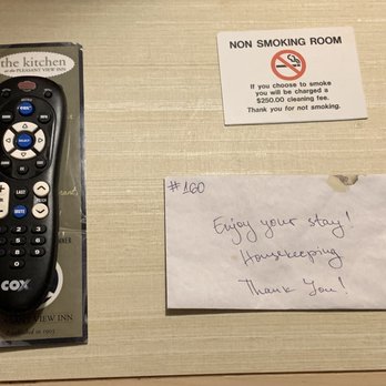 Pleasant View Inn - Raggedy tip envelope as we entered the room - Hotels Near Me - Westerly, Rhode Island